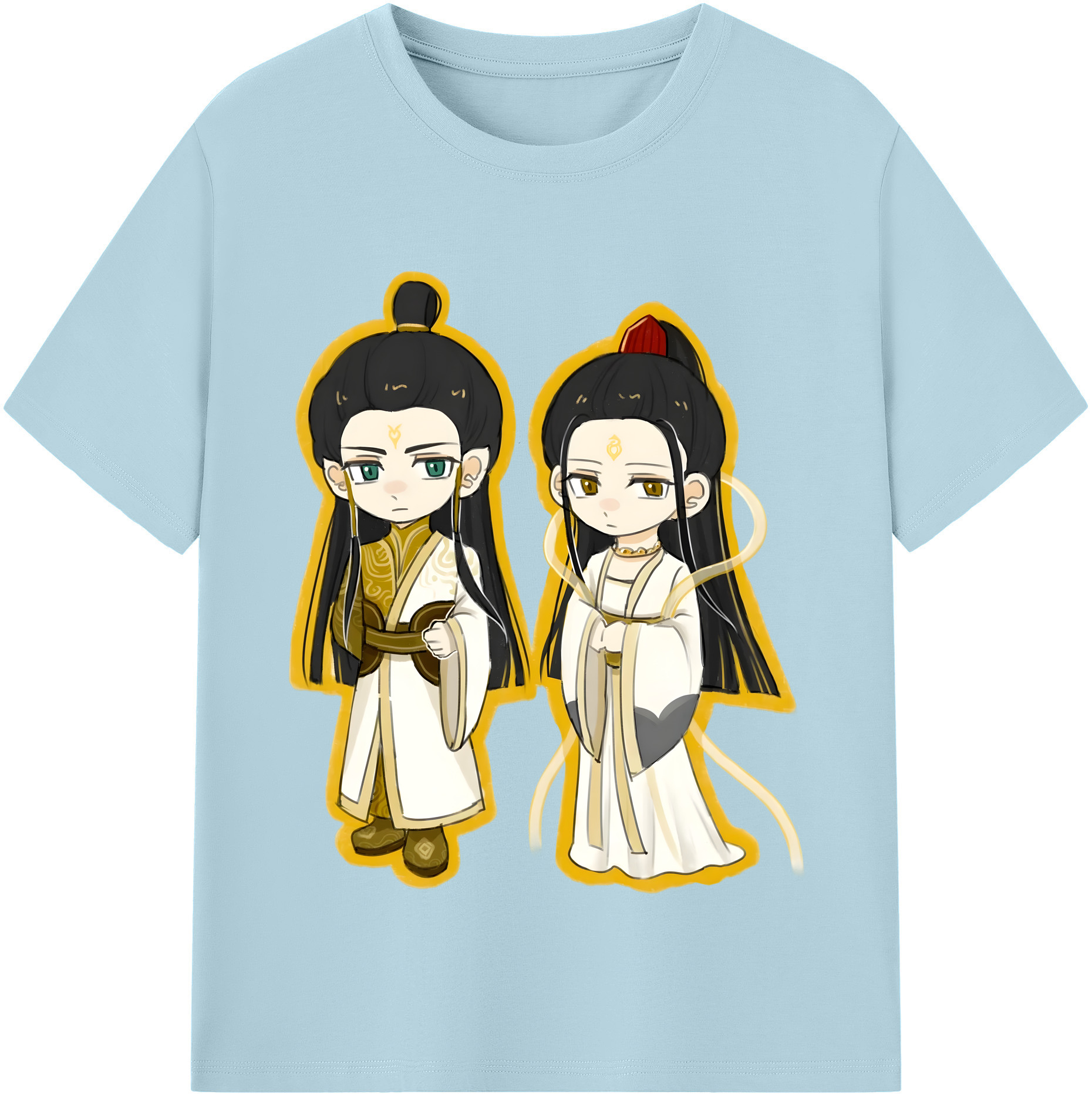 （画像用） Ne Zha 2 ナタ 魔童の大暴れ 綿100％半袖Tシャツ（フロントプリント）